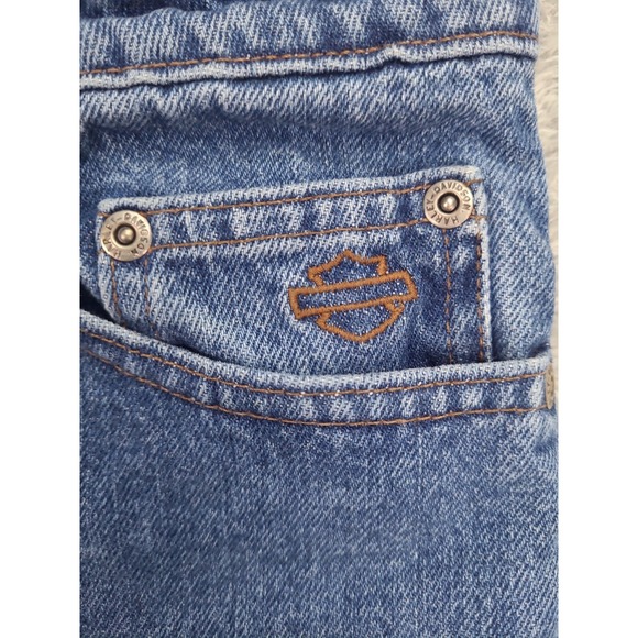 Harley Davidson Womens‎ Bootcut Blue Jeans Size 16 High Rise 35X30.5 Y2K - Picture 5 of 16